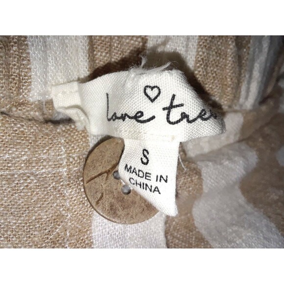 Love Tree Women’s Skirt Size Small Linen-Blend Paper Bag Waist Tan Boho Beach - Picture 4 of 6